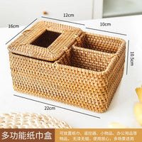 Rattan Remote & Pen Organizer