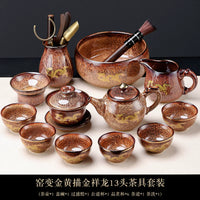 Golden Dragon Gilded Tea Set