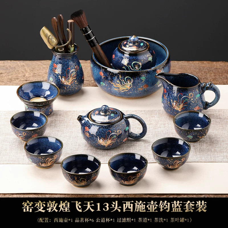 Dunhuang Flying Apsara Automatic Tea Set