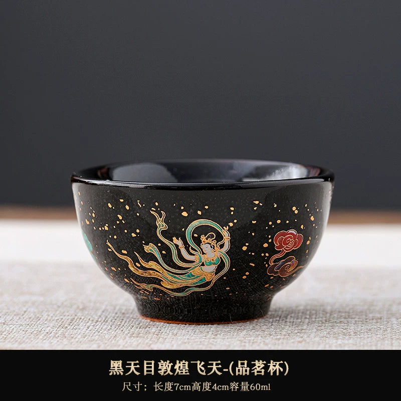 Silk Road Apsara Starry Blue Cup