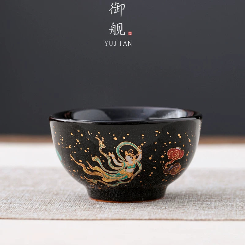 Silk Road Apsara Starry Blue Cup