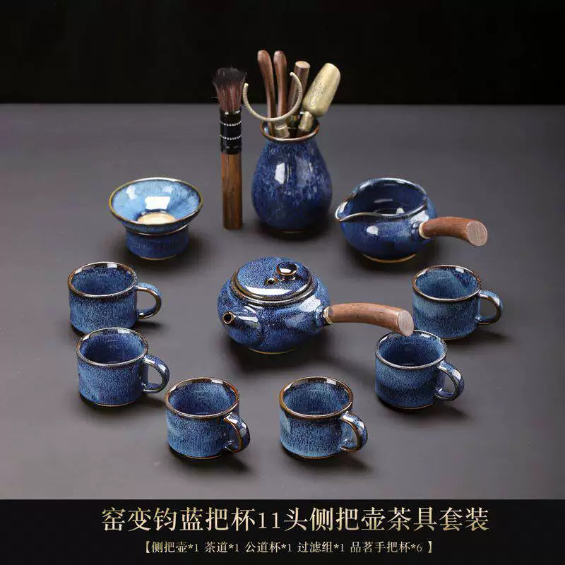 Jun Kiln Side-Handle Teapot Tea Set