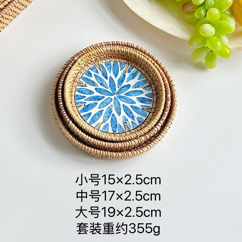 Mini Rattan & Shell Baskets