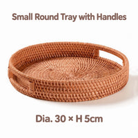 Rattan Tray with Handles