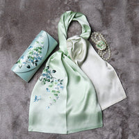 Su Embroidery Silk Scarf, Clutch and Ring Set