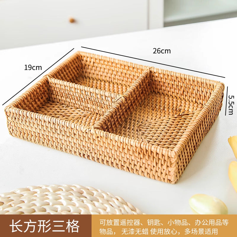 Rattan Remote & Pen Organizer