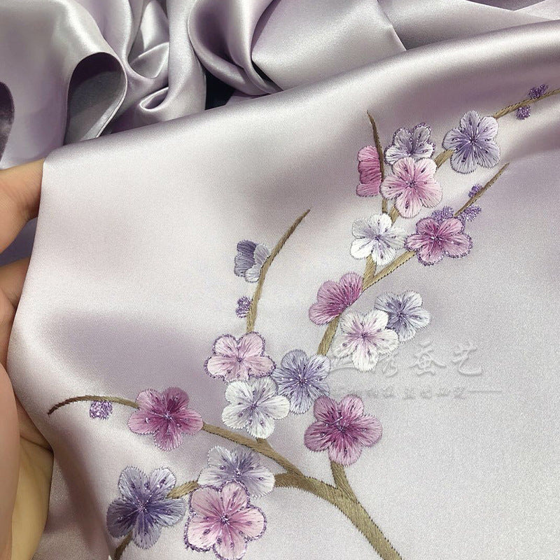 Plum Blossom Double-Layer Silk Scarf