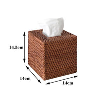 Rattan Tissue Box & Napkin Holder