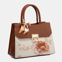Large Red Embroidered Wedding Handbag