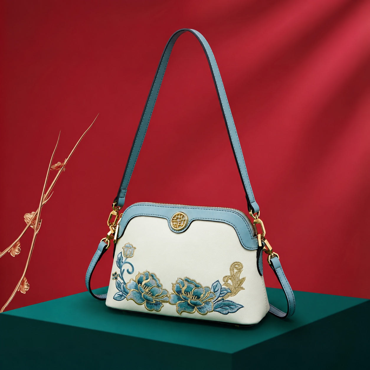 Su Embroidery Small Crossbody Bag