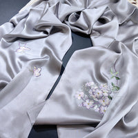 Mulberry Silk Su Embroidered Heritage Scarf