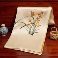 100% Mulberry Silk Su Embroidery Long Scarf