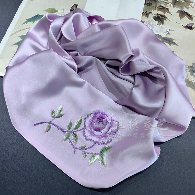 Su Embroidery Silk Long Scarf, Suzhou Gift