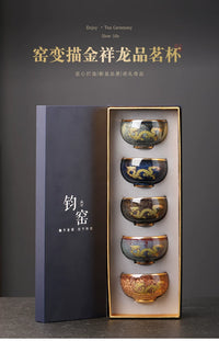 Auspicious Dragon Gilded Teacup