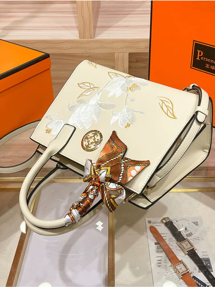 Embroidered Crossbody Handbag