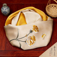 100% Mulberry Silk Su Embroidery Long Scarf