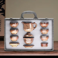 Jian Ware Kung Fu Tea Set with Orchid