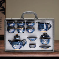 Jian Ware Kung Fu Tea Set with Orchid