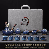 Jun Kiln Side-Handle Teapot Tea Set
