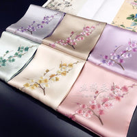 Plum Blossom Double-Layer Silk Scarf