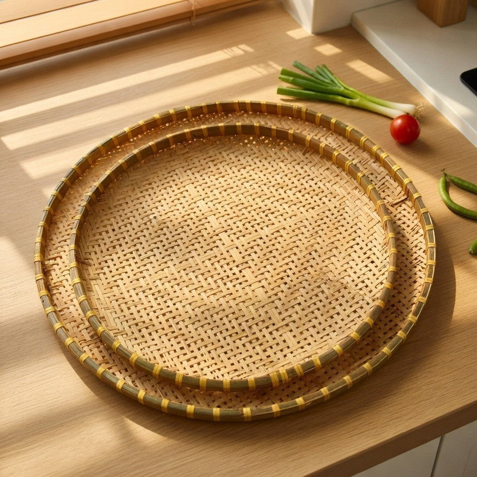 Bamboo Sieve Tray for Drying & Display