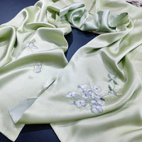 Mulberry Silk Su Embroidered Heritage Scarf