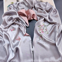 Mulberry Silk Embroidered Qipao Shawl (Style 2)