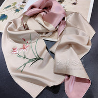 Su Embroidered Mulberry Silk Qipao Scarf