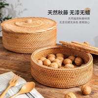 Rattan Lidded Storage Box