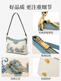 Embroidered Small Shoulder Crossbody Bag
