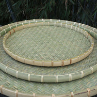 Rattan-Rim Top-Layer Bamboo Sieve Tray