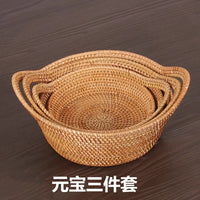 Handwoven Ingot-Shaped Basket