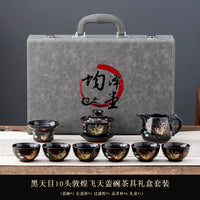 Black Tenmoku Apsara Tea Set