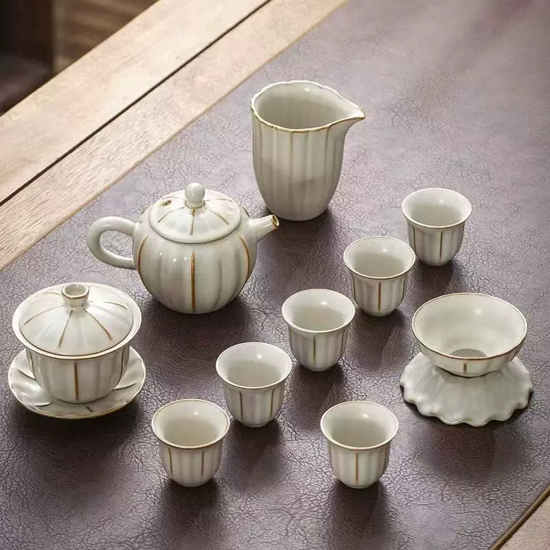 Ru Kiln Tea Set with Tea Tray