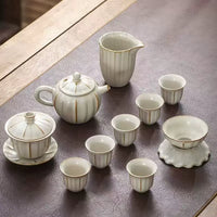 Ru Kiln Tea Set with Tea Tray