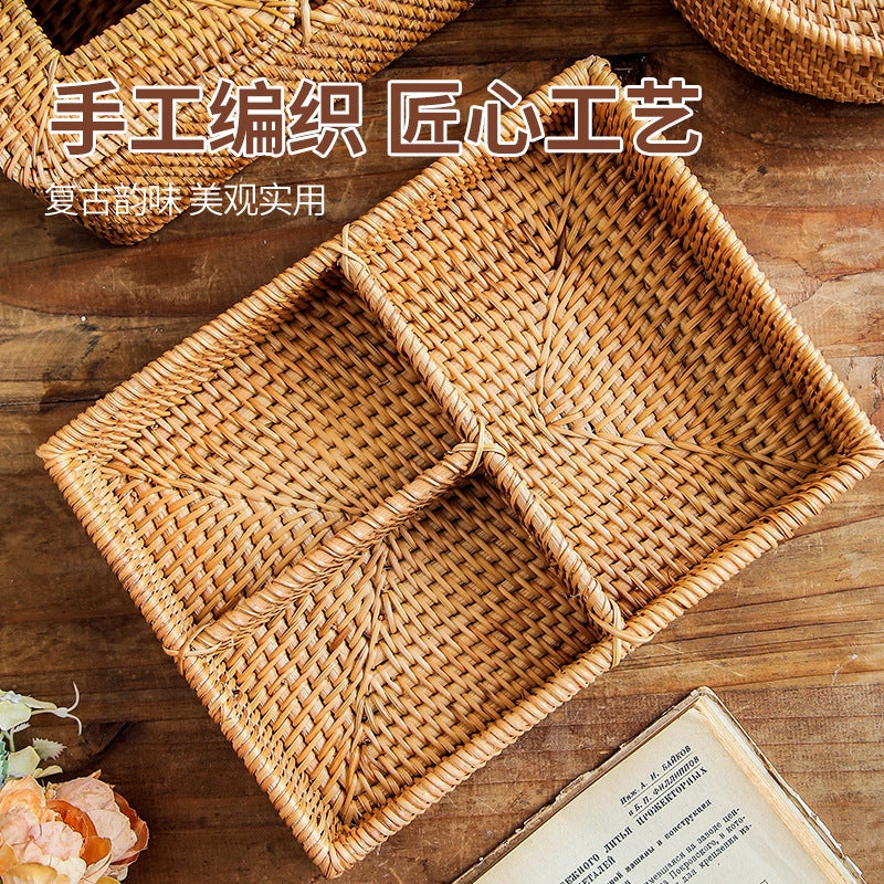 Rattan Remote & Pen Organizer