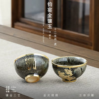 Gold-Inlaid Jade Zodiac Teacup