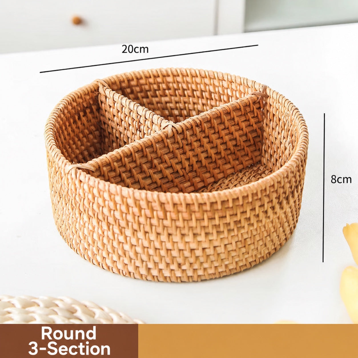 Rattan Remote & Pen Organizer