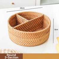 Rattan Remote & Pen Organizer