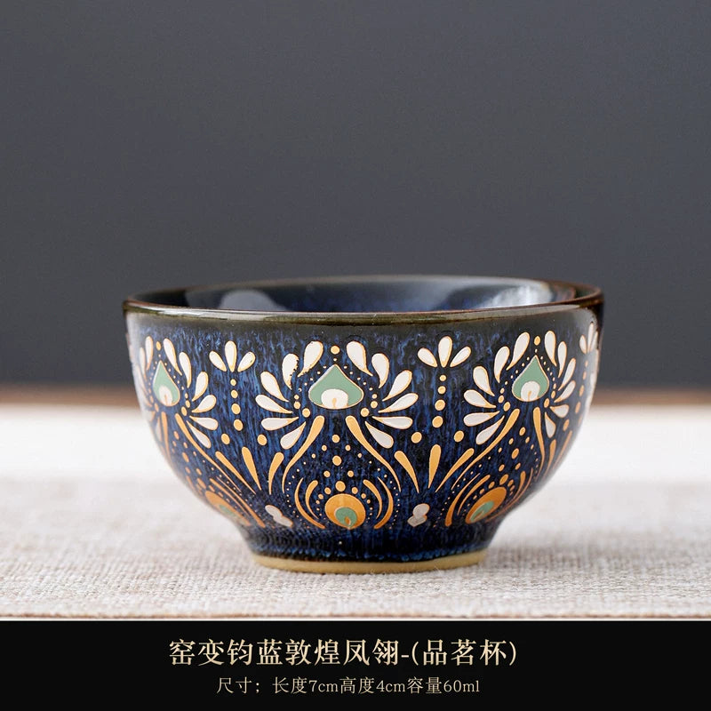 Silk Road Apsara Starry Blue Cup