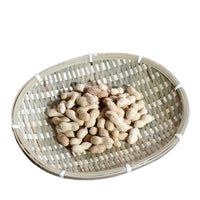 Red-Rim Bamboo Serving Plate
