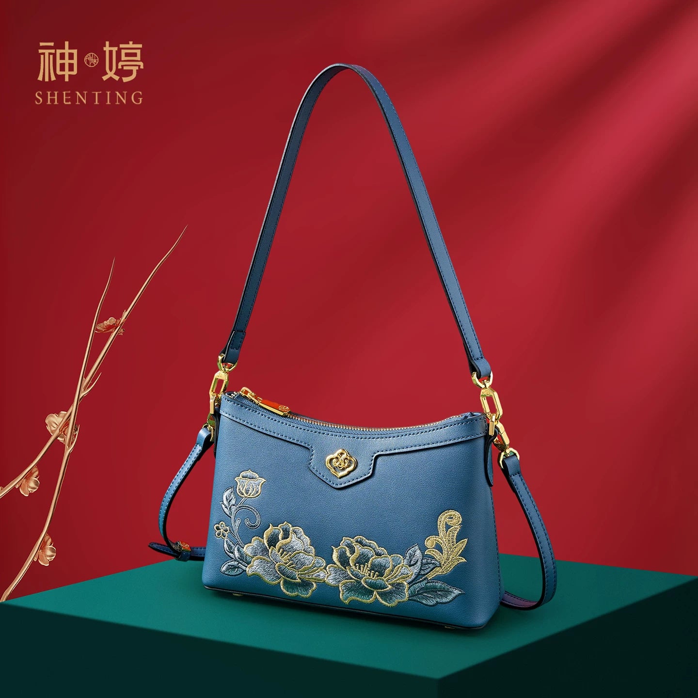 Embroidered Small Shoulder Crossbody Bag