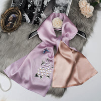 Su Embroidery Mulberry Silk Scarf with Gift Box