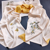 Mulberry Silk Embroidered Qipao Shawl (Style 2)