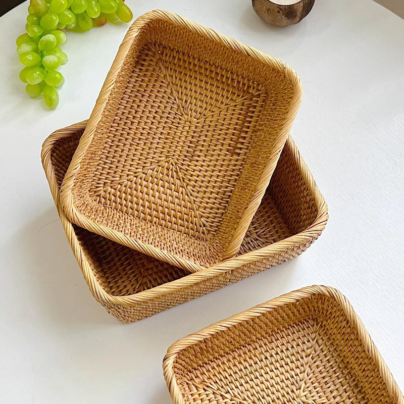 Square Rattan Fruit Basket