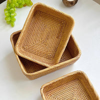 Square Rattan Fruit Tray