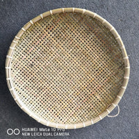 Round Bamboo Sieve, Medium or Large Holes