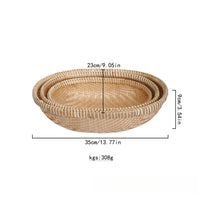 Golden Bamboo Oval Basket