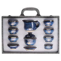 Jian Ware Kung Fu Tea Set with Orchid