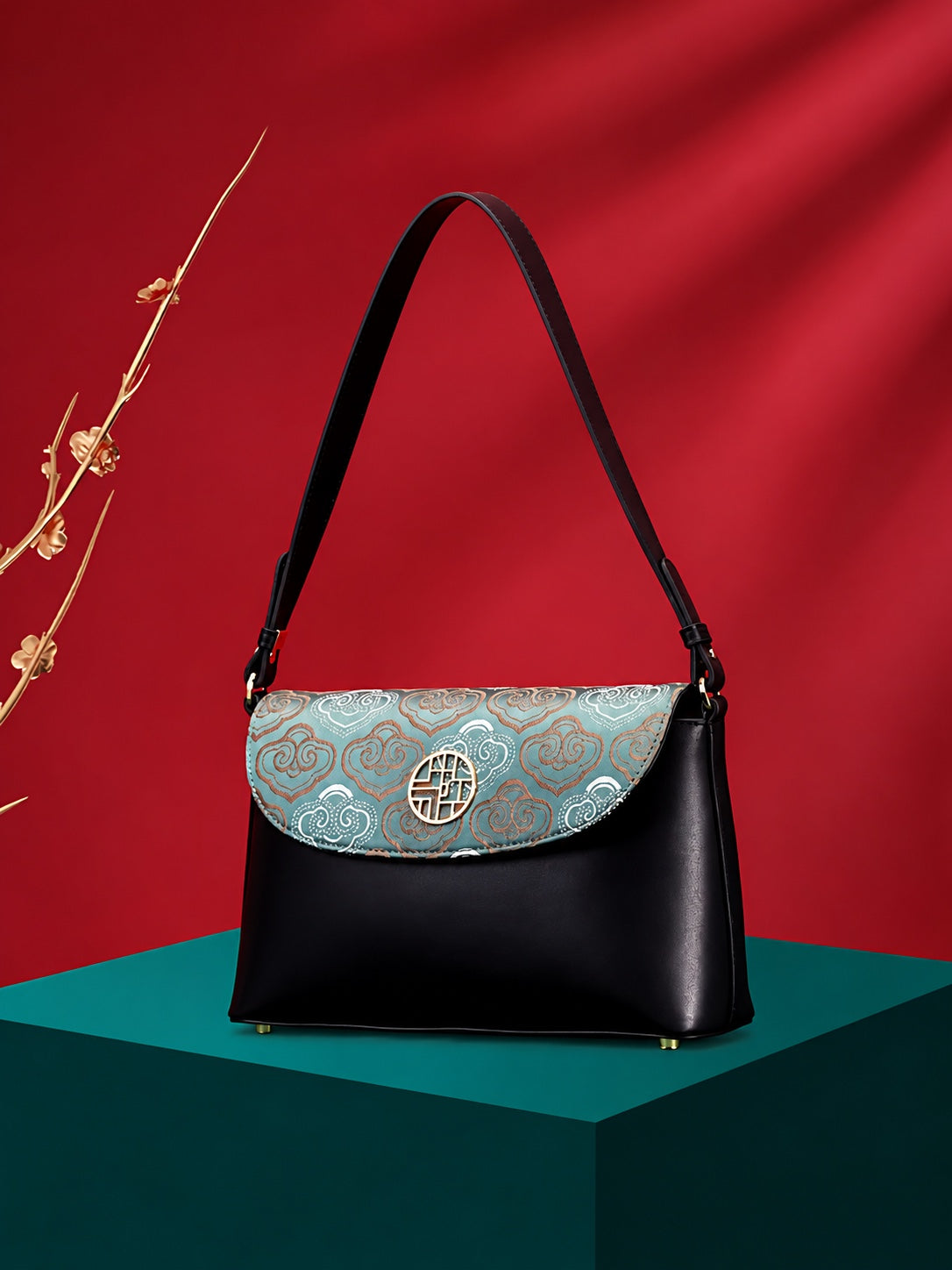 Embroidered Zhuang Brocade Crossbody Bag